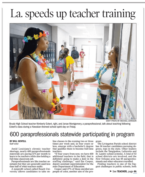 Blog Post Image - The Advocate: Louisiana speeds up teacher training