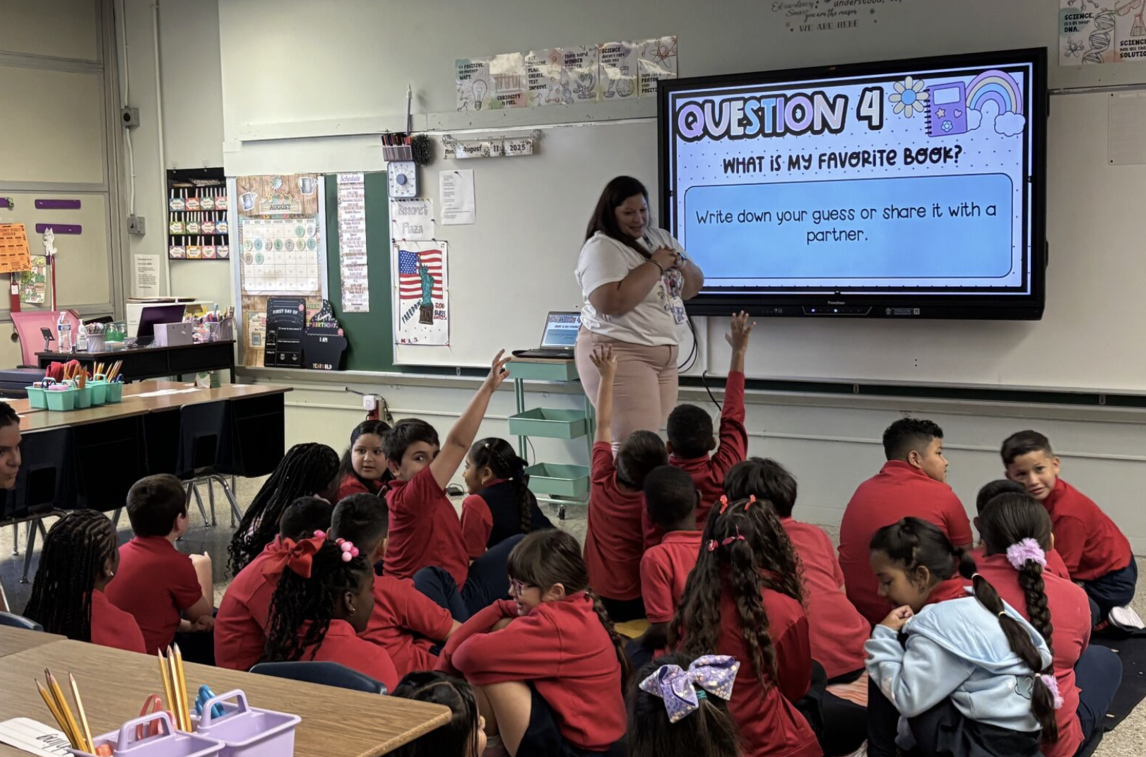 Image of Reach candidate in the classroom