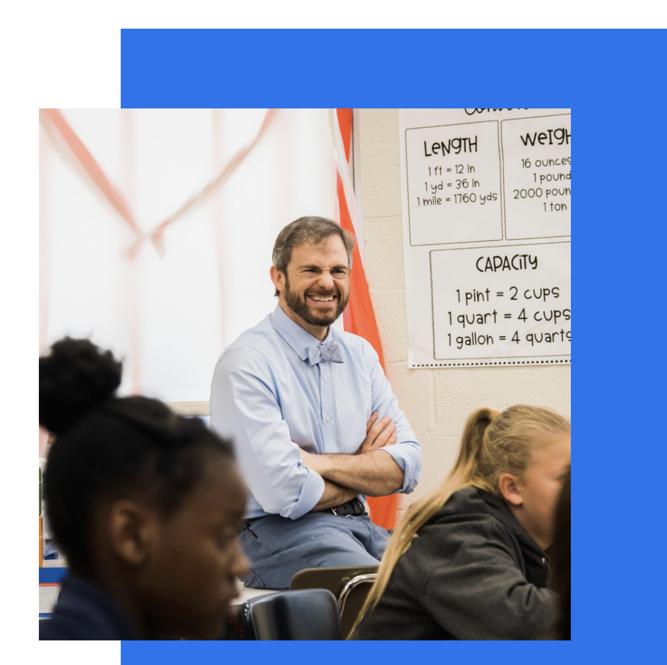 Image of President Ross in a classroom