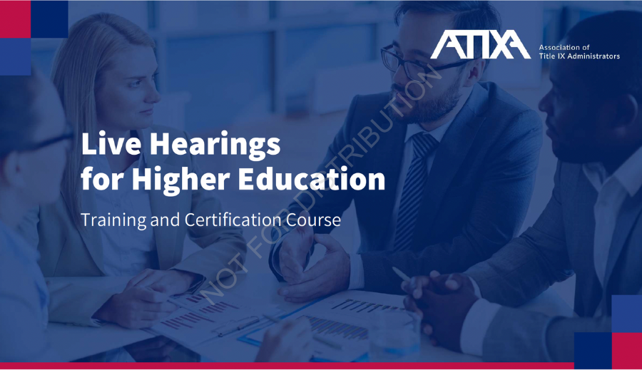 Live Hearings for Higher Education